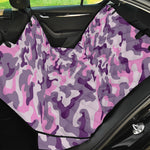 Pink Purple And Grey Camouflage Print Pet Car Back Seat Cover