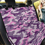 Pink Purple And Grey Camouflage Print Pet Car Back Seat Cover