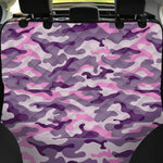 Pink Purple And Grey Camouflage Print Pet Car Back Seat Cover