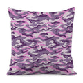 Pink Purple And Grey Camouflage Print Pillow Cover
