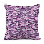 Pink Purple And Grey Camouflage Print Pillow Cover