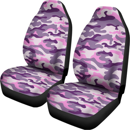 Pink Purple And Grey Camouflage Print Universal Fit Car Seat Covers