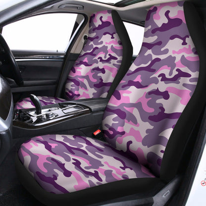 Pink Purple And Grey Camouflage Print Universal Fit Car Seat Covers