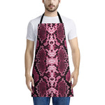 Pink Python Snakeskin Print Apron
