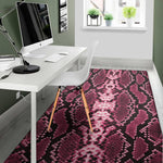 Pink Python Snakeskin Print Area Rug