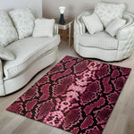 Pink Python Snakeskin Print Area Rug
