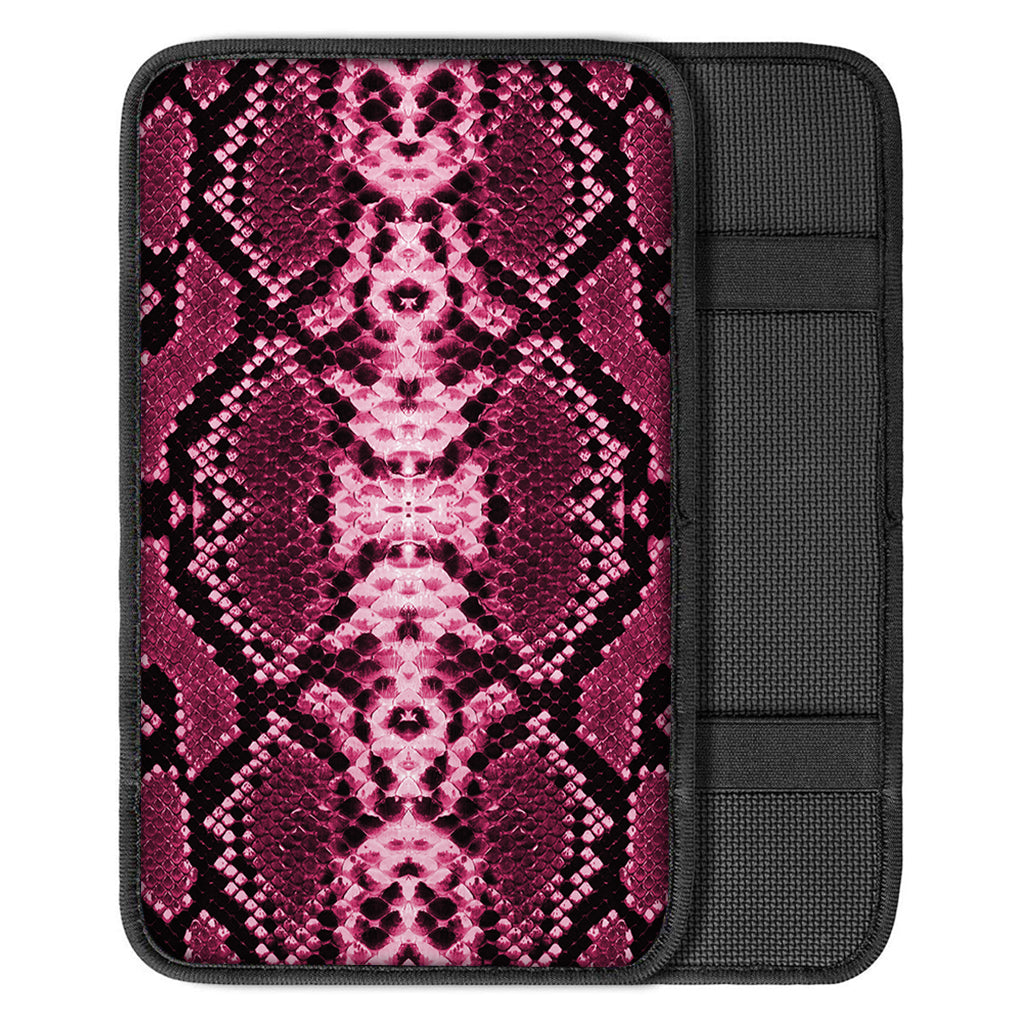 Pink Python Snakeskin Print Car Center Console Cover