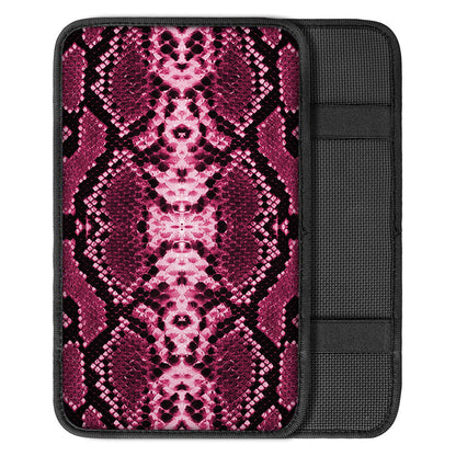 Pink Python Snakeskin Print Car Center Console Cover