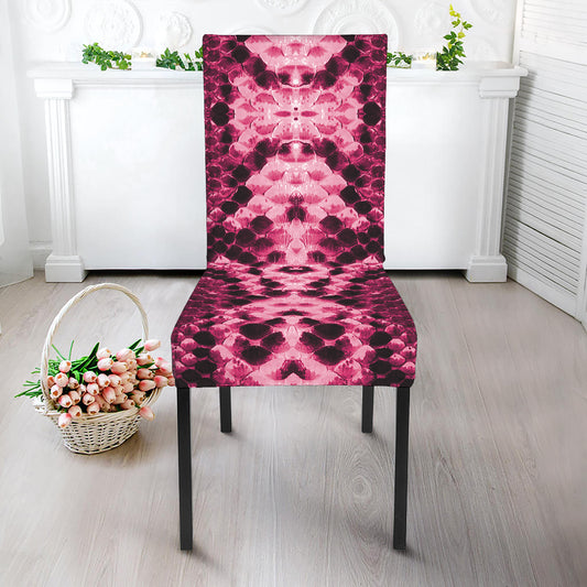 Pink Python Snakeskin Print Dining Chair Slipcover