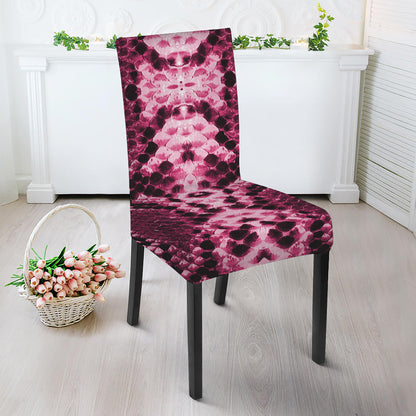 Pink Python Snakeskin Print Dining Chair Slipcover