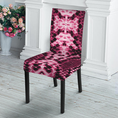 Pink Python Snakeskin Print Dining Chair Slipcover