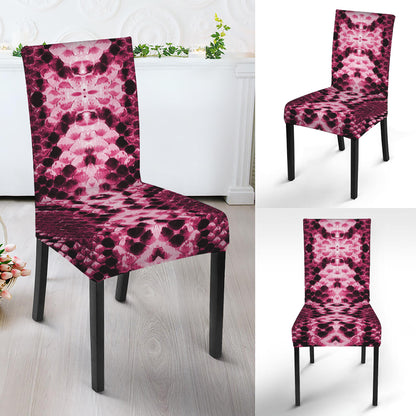 Pink Python Snakeskin Print Dining Chair Slipcover