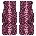 Pink Python Snakeskin Print Front and Back Car Floor Mats