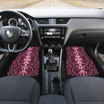 Pink Python Snakeskin Print Front and Back Car Floor Mats