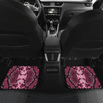 Pink Python Snakeskin Print Front and Back Car Floor Mats