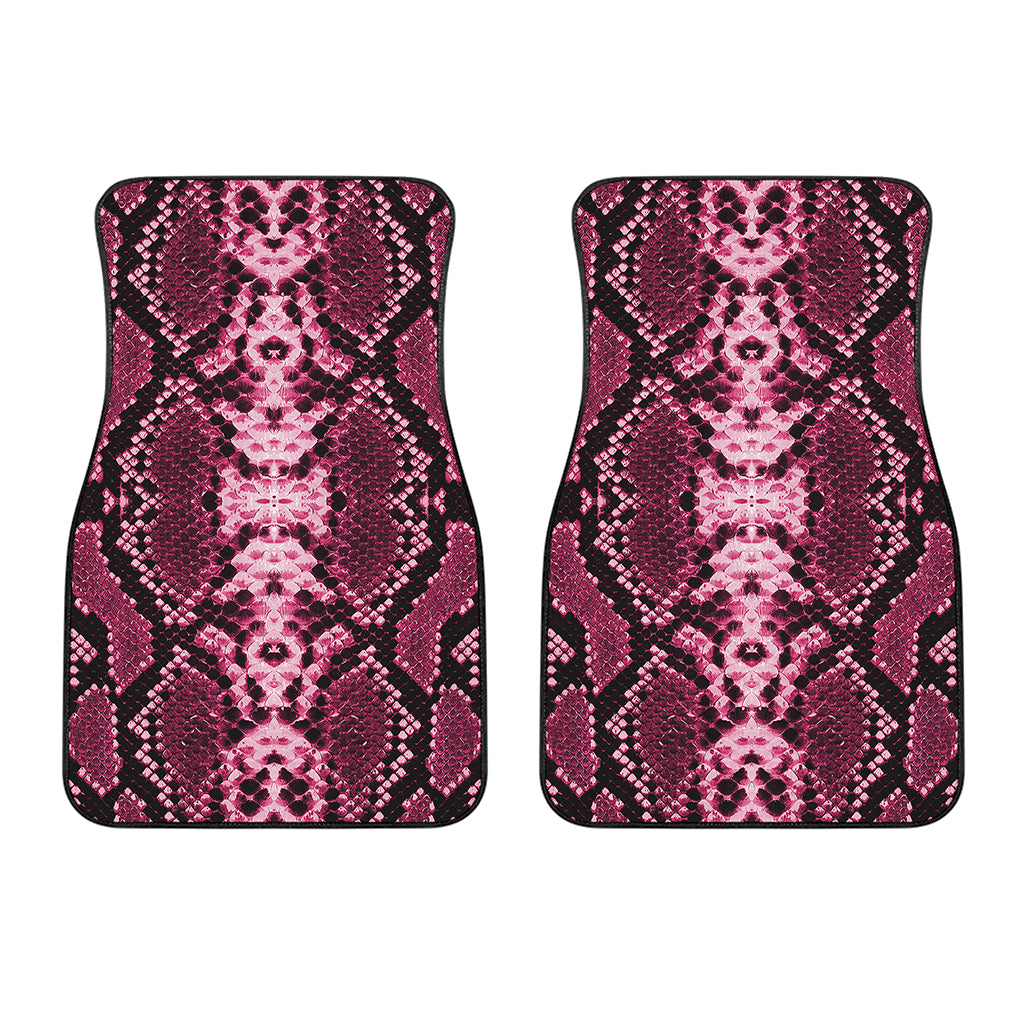Pink Python Snakeskin Print Front Car Floor Mats