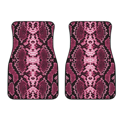 Pink Python Snakeskin Print Front Car Floor Mats