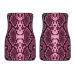 Pink Python Snakeskin Print Front Car Floor Mats