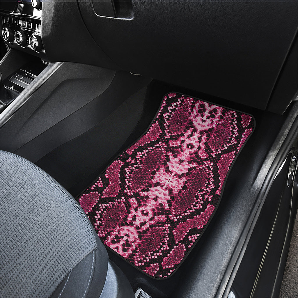 Pink Python Snakeskin Print Front Car Floor Mats
