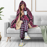 Pink Python Snakeskin Print Hooded Blanket