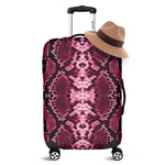 Pink Python Snakeskin Print Luggage Cover
