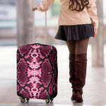Pink Python Snakeskin Print Luggage Cover
