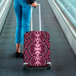 Pink Python Snakeskin Print Luggage Cover