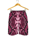 Pink Python Snakeskin Print Men's Shorts