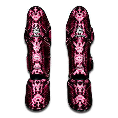 Pink Python Snakeskin Print Muay Thai Shin Guard