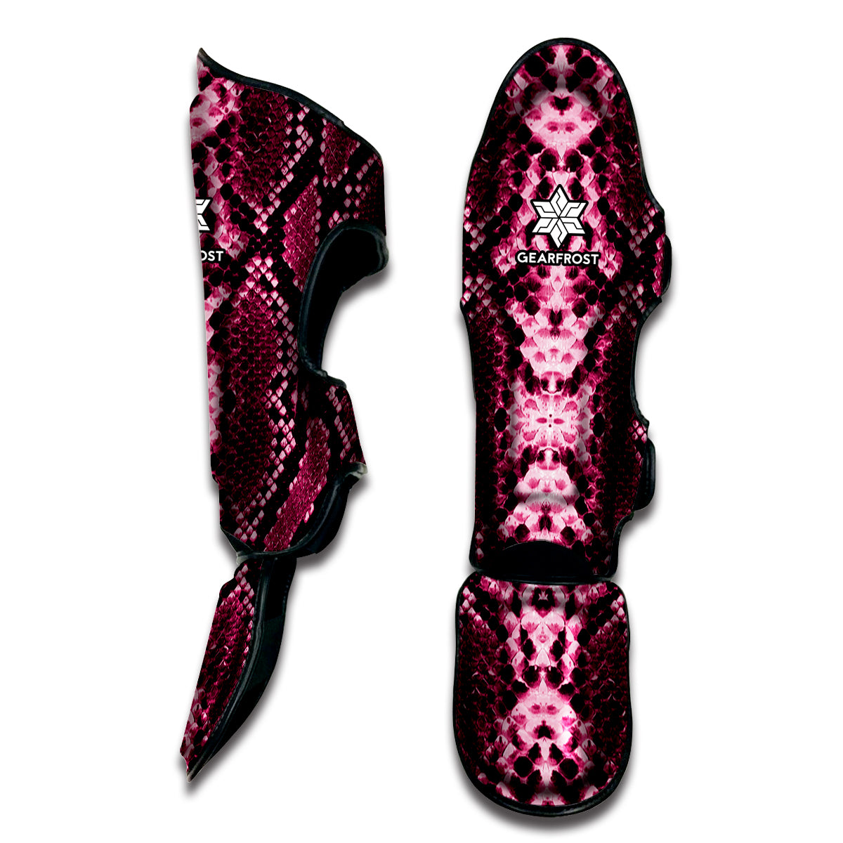 Pink Python Snakeskin Print Muay Thai Shin Guard