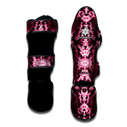 Pink Python Snakeskin Print Muay Thai Shin Guard