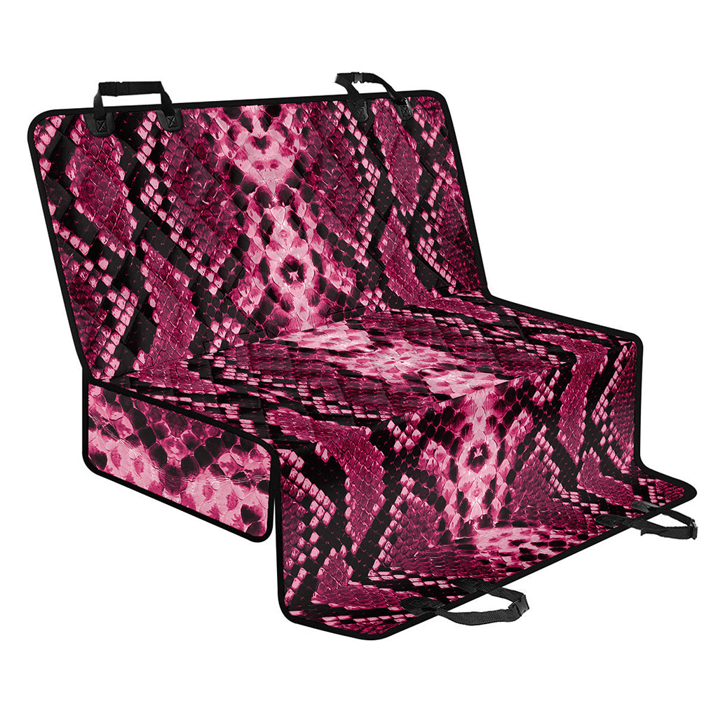 Pink Python Snakeskin Print Pet Car Back Seat Cover
