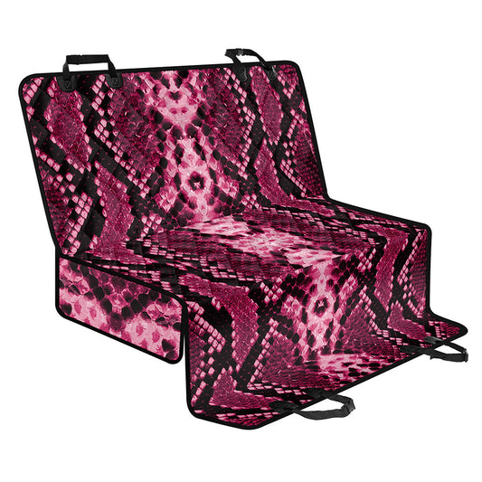 Pink Python Snakeskin Print Pet Car Back Seat Cover