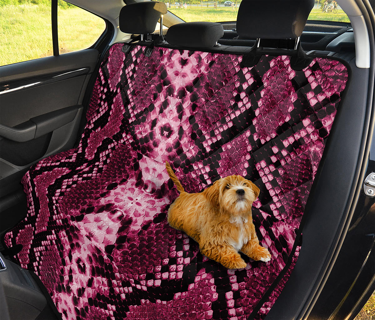 Pink Python Snakeskin Print Pet Car Back Seat Cover