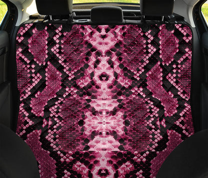 Pink Python Snakeskin Print Pet Car Back Seat Cover