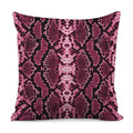 Pink Python Snakeskin Print Pillow Cover