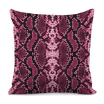 Pink Python Snakeskin Print Pillow Cover