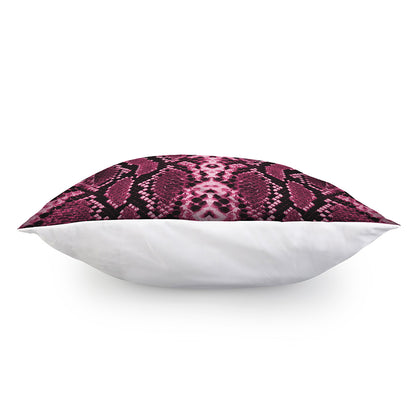 Pink Python Snakeskin Print Pillow Cover