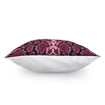 Pink Python Snakeskin Print Pillow Cover