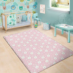 Pink Rabbit Pattern Print Area Rug