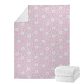 Pink Rabbit Pattern Print Blanket