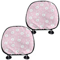 Pink Rabbit Pattern Print Car Headrest Covers