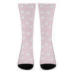 Pink Rabbit Pattern Print Crew Socks