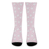 Pink Rabbit Pattern Print Crew Socks