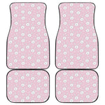 Pink Rabbit Pattern Print Front and Back Car Floor Mats