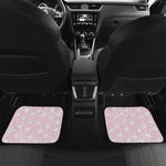 Pink Rabbit Pattern Print Front and Back Car Floor Mats