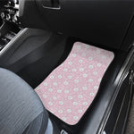Pink Rabbit Pattern Print Front and Back Car Floor Mats