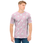 Pink Rabbit Pattern Print Men's T-Shirt