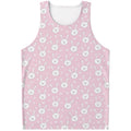 Pink Rabbit Pattern Print Men's Tank Top