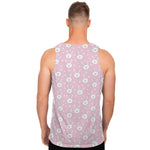 Pink Rabbit Pattern Print Men's Tank Top